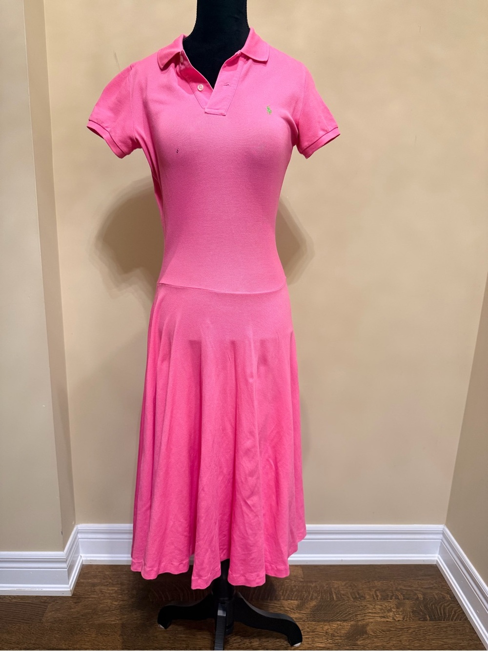 RALPH LAUREN Polo Pink Midi Long Preppy Old Money Dress Women’s Size Small